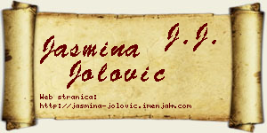 Jasmina Jolović vizit kartica
